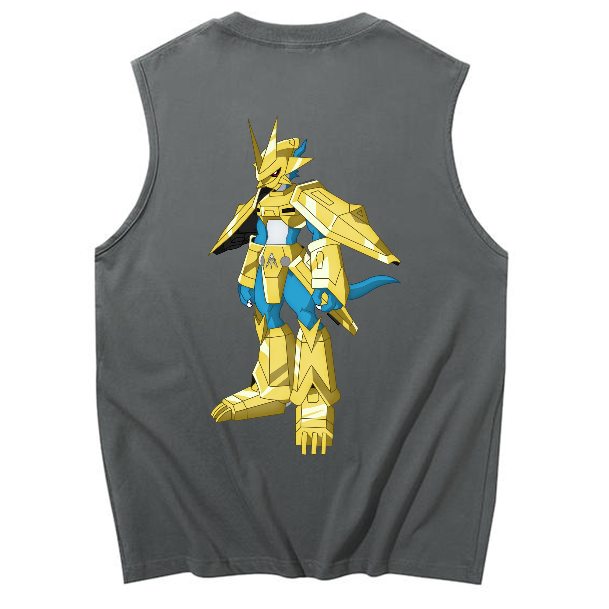 （画像用） Digimon デジタルモンスター/デジモン コットン100％タンクトップ（背面プリント）